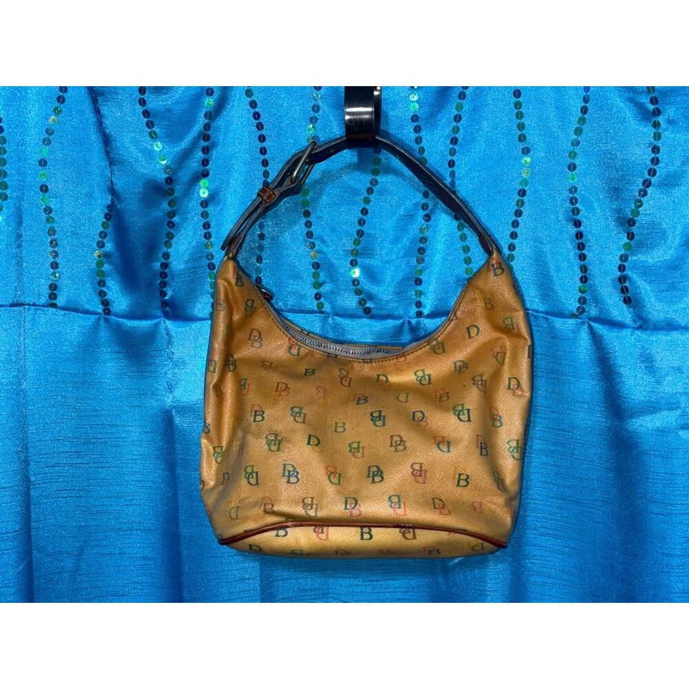 Dooney & Bourke Doodle It Rainbow Monogram Hobo Shoulder Bag S Yellow Womens - Picture 2 of 16